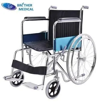 Durable Medical Steel Manual Scooter Wheelchair for Disabled Users 