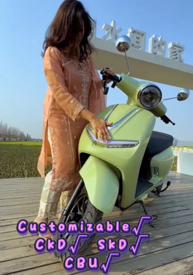 CKD SKD 12inch Classic Electric Moped 1100/1300W 60km/H Speed Electrical Motorcycle for Adults 